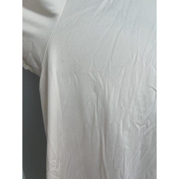 VTG Vanity Fair Pink White Nightgown Dress Pajama Dress Lace XL Pocket - Picture 10 of 15